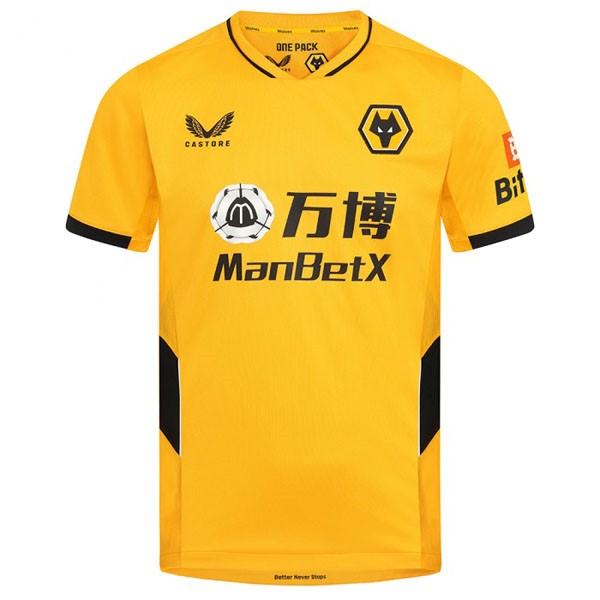 Thailande Maillot Football Wolves Domicile 2021-22 Jaune